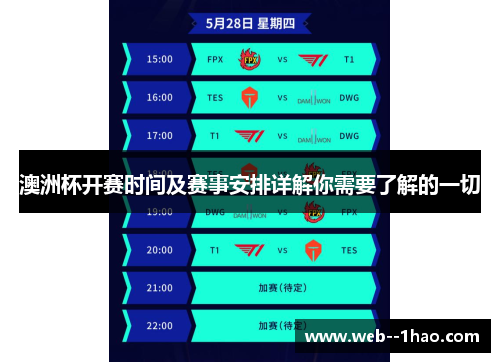 澳洲杯开赛时间及赛事安排详解你需要了解的一切 澳洲杯开赛时间及赛事安排详解你需要了解的一切